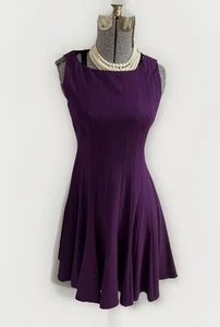 NEW Calvin Klein Dress Size 8P Suit Separates Cocktail Party Purple Fit Flare - Picture 1 of 20