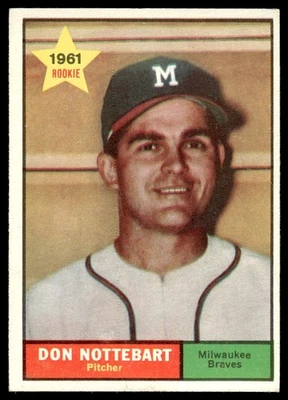 1961 Topps Don Nottebart Milwaukee Braves #29 - Image 1 of 2