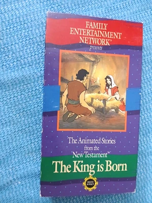 THE KING IS BORN:     THE ANIMATED STORIES OF THE NEW TESTAMENT  -  VHS - Image 1 of 2