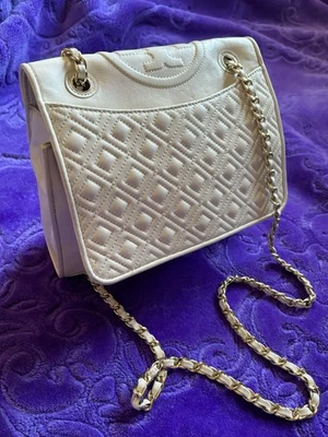Tory Burch Fleming Quilted Leather shoulder Flap Bag. Pre owned, Great Cond. - Image 1 of 4