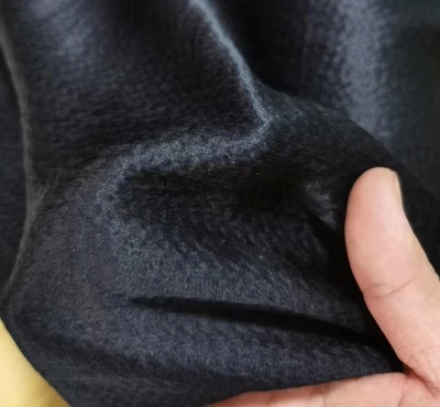 54''Wide 16M/M Natural Silk Pearl Satin Fabric Charmeuse Black Mulberry Silk - Image 1 of 4