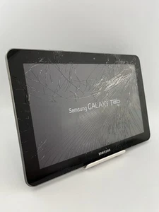 Samsung Galaxy Tab 10.1 GT-P7500 Black Unlocked 10.1 16GB Android Tablet Cracked - Picture 1 of 23
