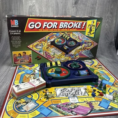 Go for Broke! Vintage 1993 MB Games Board Game Complete Except for 1 Dice Family - Image 1 of 4