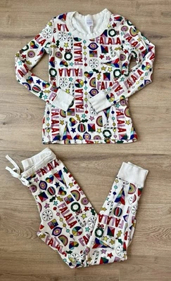 Pijama Hanna Andersson Holiday FaLa Algodón Largo John Unisex Adulto Talla S Navidad Foto 1 de 4