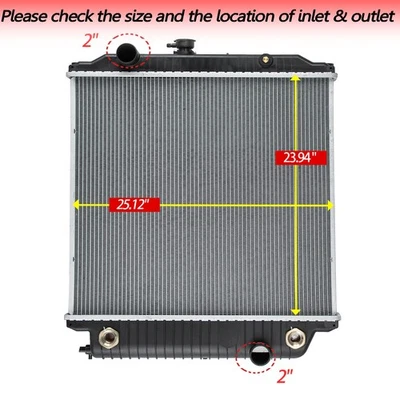 Radiator 2 Row For 1997-2002 Freightliner MT35 MT45 MT55 FL112 FLD112 5.9L 6.7L Foto 1 de 4