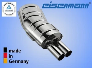 EISENMANN BMW E36 320i 323i 2x70mm EL ORIGINAL ! Silenciador trasero de acero inoxidable - Imagen 1 de 1