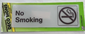 HY-KO NO SMOKING Decorativo Autoadhesivo Puerta Letrero Pared Placa D-6 - Imagen 1 de 2