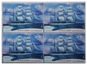 India 2004 INS Tarangini ship Ships Transport stamp Blk/4 MNH - Picture 1 of 3