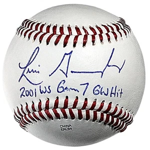 Luis Gonzalez Signed Baseball AZ DBacks '2001 WS Gm 7 GW Hit' Proof Authentic - Picture 1 of 8