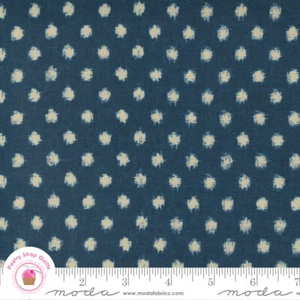 Moda YUKATA 48076 13 Navy Texture Dots Tonal MADDY Quilt Fabric - Picture 1 of 6