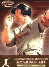 1998 Pacific Home Run History St. Louis Cardinals Baseball Card #13 Mark McGwire