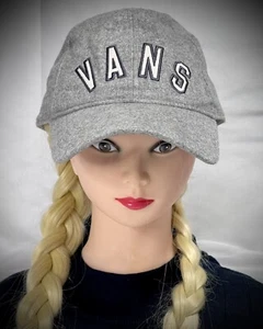 *Nuevo* Sombrero ajustable Vans Off The Wall Dugout mezcla de lana gris VNOA2XAIGRH - Imagen 1 de 8