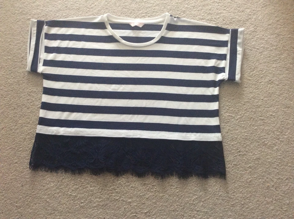 Girl’s Striped T- Shirt - 13+ Yrs - M&Co - Excellent Condition - Image 1 of 1
