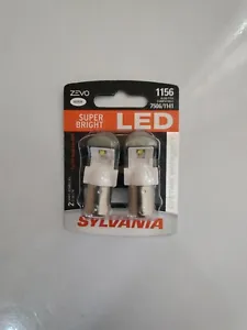 Sylvania ZEVO LED Light 1156 White 6000K Two Bulbs Rear Turn Signal Replace Fit - Picture 1 of 2