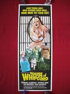 HOUSE OF WHIPCORD *1974 ORIGINAL MOVIE POSTER INSERT ROLLED SEX HORROR HALLOWEEN - Picture 1 of 4