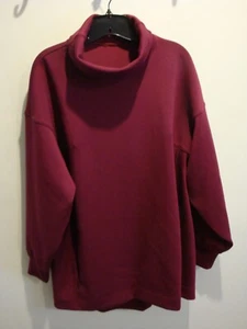 NEU Damen Lululemon Modal-Mix Rollkragen Tunika Relaxed Fit Rot Größe 10 - Bild 1 von 6