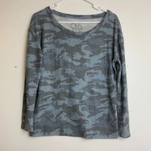 NWOT Chaser Camo Rpet Bliss Knit Long Sleeve Raglan Pullover Size XS - Picture 1 of 5