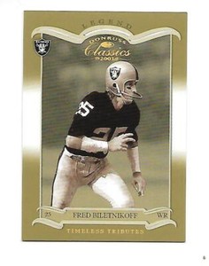 FRED BILETNIKOFF 2003 Donruss Classics Timeless Tributes #115 SERIAL #14/150