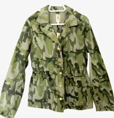 Chaqueta de camuflaje Decree con inserciones moldeadoras de cintura y bolsillos grandes con solapa-L Foto 1 de 4