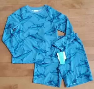 Boys Girls Falls Creek 2 pc Shark Pajamas Size Med 8 XL 14/16 French Terry NWT - Picture 1 of 1