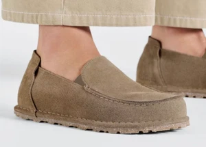 New Birkenstock UTTI TAUPE SUEDE Slip-On Loafers Shoes (Light Brown) 41 Narrow - Picture 1 of 7