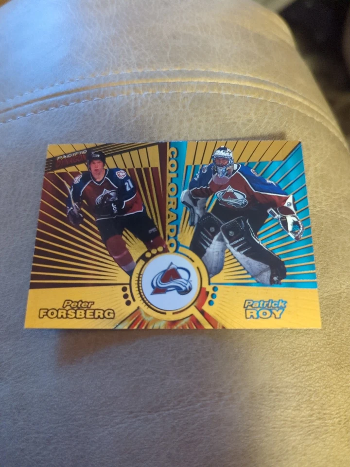 1997-98 Pacific Dynagon Peter Forsberg Patrick Roy #138 HOF - Image 1 of 2