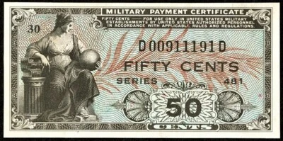 Series 481 Military Payment Certificate MPC 50¢ Choice Crisp Uncirculated! - Image 1 of 2