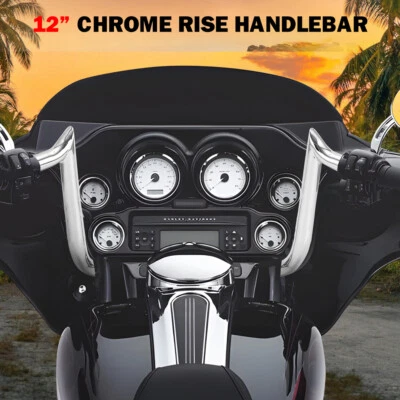 for Harley Electra Glide Street Glide 86-2024 12" Meathook Ape Hanger Handlebar - Image 1 of 4