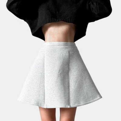 Finders Keepers Gray High Waisted Flared Skater Mini Skirt Size XS/S - Image 1 of 4