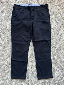 Pantalones chinos negros para hombre Tommy Hilfiger - 40 X 34 trabajo informal de negocios - Imagen 1 de 5