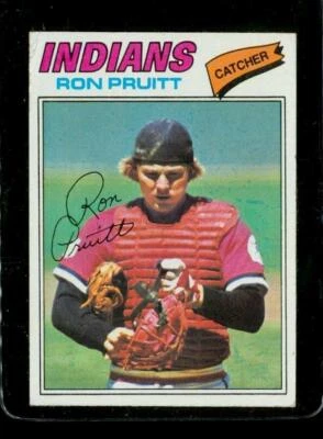 Vintage 1977 TOPPS Baseball Trading Card #654 RON PRUITT Cleveland Indians - Image 1 of 2