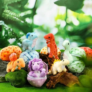 12 Pcs Dinosaur Party Favors Cute Plush Dinosaur Stuffed Animals Set, 6 Small Di - Picture 1 of 6