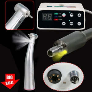 Dental Brushless Electric LED Micro Motor/1:5 Fiber Optic Handpiece Contra Angle - Picture 1 of 20