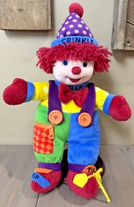 Gymboree Gymbo the Clown Plush Learn to Dress Crinkle Snap Button - Picture 1 of 5