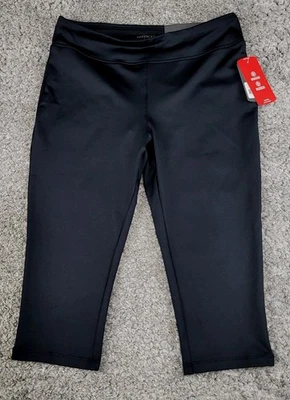 BCG Calce Ajustado Tiro Medio Elastizado Recortado Leggings Para Mujer Talla Mediana Negros Nuevos con Etiquetas  Foto 1 de 4