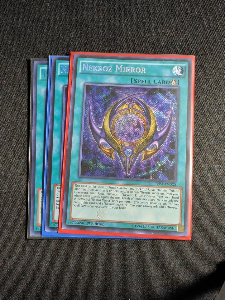 Yugioh - 3x Nekroz Mirror THSF-EN020 1st Edition Secret Rare NM - Image 1 of 1