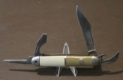 Navaja de Bolsillo Campamento Imperial 4 Hojas DE COLECCIÓN 2 Tonos EE. UU. 1960 Foto 1 de 4