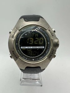 Suunto Observer Needs Strap Watch Men 45mm Black Silver Tone Baro Alti Compass - Picture 1 of 11