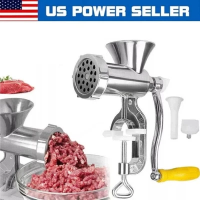 Picadora de carne manual de alta resistencia picadora relleno salchichas pasta máquina para hacer llenado Foto 1 de 4
