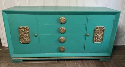 Buffet Credenza vintage inspirado en James Mont Foto 1 de 4