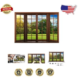 High-Quality 10X8FT Window Background for Events, Podcasts & Video Calls - Picture 1 of 9