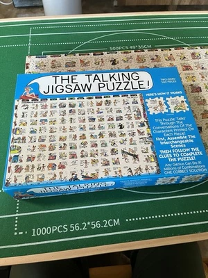 The Talking Jigsaw Puzzle The Beach 560 Pieces 2-Sided Buffalo 1992 Complete - Image 1 of 4