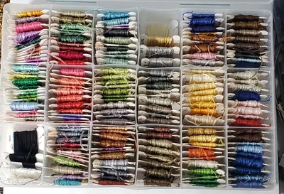76 Pc Case Lot of Assorted Colors Embroidery Floss Sewing Cross Stitch Crafts - Image 1 of 4