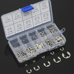 Électronique Agrafe Acier 1 5 2 3 4 5 6 7 8 9 10 MM Anneau de Blocage Kit Neuf - Zdjęcie 1 z 8