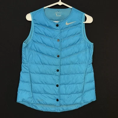 Chaleco de plumón Nike Aeroloft para mujer talla pequeña azul ventilado ligero golf correr Foto 1 de 4