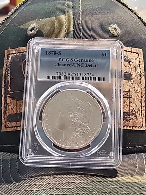 1878 S Morgan Silver Dollar PCGS Genuine Cleaned-UNC Detail #27 - Image 1 of 4