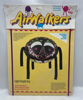 Globo flotante vintage 1987 Airwalkers Buddies Ugglie Bugglie Bug 24" NUEVO Foto 1 de 4
