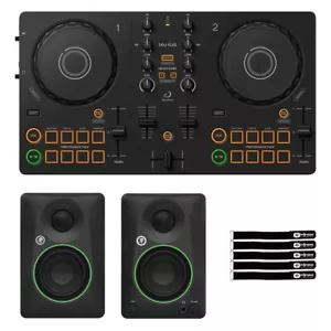 AlphaTheta DDJ-FLX2 Compact Beginner 2-Channel DJ Controller w Studio Speakers - Picture 1 of 12
