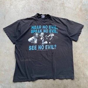 Vintage The Three Stooges "See No Evil" T-Shirt Black All Sport Size: 3XL - Picture 1 of 6