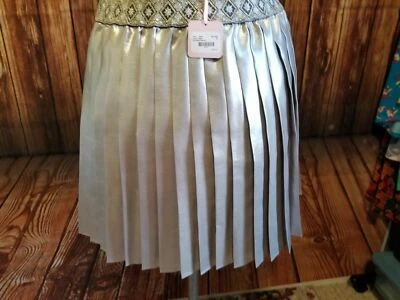 Falda plisada plateada metálica Calypso St Barth nueva con etiquetas precio de venta sugerido por el fabricante $295 varias tallas Foto 1 de 4